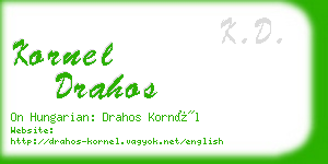 kornel drahos business card